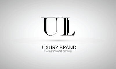 Fototapeta UL U ul initial logo | initial based abstract modern minimal creative logo, vector template image. luxury logotype logo, real estate homie logo. typography logo. initials logo obraz
