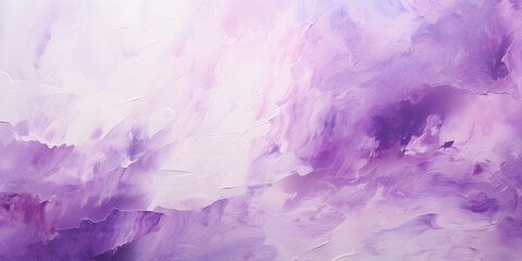 Abstract and textured oil paint background in white and purple colors