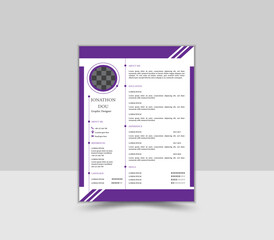 Creative and Professional CV Design Template.