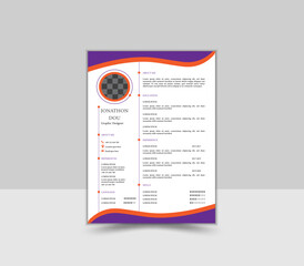 Creative and Professional CV Design Template.