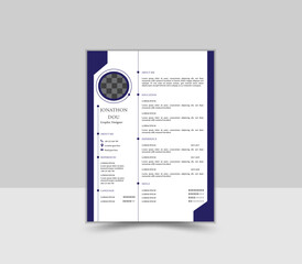 Creative and Professional CV Design Template.