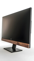 Modern LCD monitor on white background. 3d render. Computer generated image.