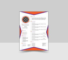 Creative and Professional CV Design Template.