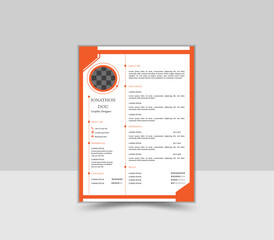 Creative and Professional CV Design Template.
