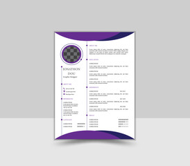 Creative and Professional CV Design Template.
