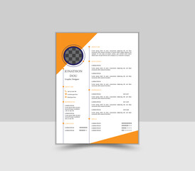 Creative and Professional CV Design Template.