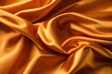 Abstract background of light orange, autumn, silk satin, with a subtle sheen. Background, texture. (Generative AI)