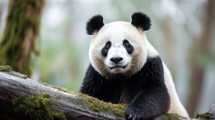 giant panda bear in the forest