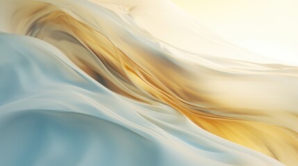 Blue and gold dreamy texture background. Abstract aerial dunes and ocean. Closeup color swirl.	