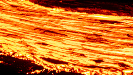 Fast Moving Lava River