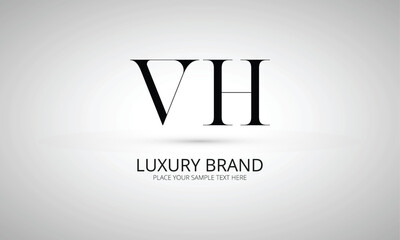 VH V vh initial logo | initial based abstract modern minimal creative logo, vector template image. luxury logotype logo, real estate homie logo. typography logo. initials logo