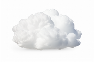 White cloud isolated on transparent background, png file