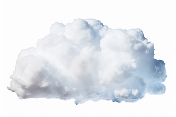 White clouds isolated on transparent background, png file