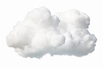 White clouds isolated on transparent background, png file