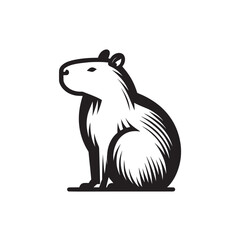 Capybara logo for graphic design, capybara designs for prints and commercial publications, vectorized capybara