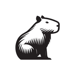 Capybara logo for graphic design, capybara designs for prints and commercial publications, vectorized capybara
