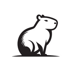 Capybara logo for graphic design, capybara designs for prints and commercial publications, vectorized capybara