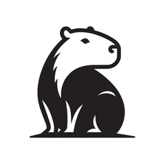 Capybara logo for graphic design, capybara designs for prints and commercial publications, vectorized capybara