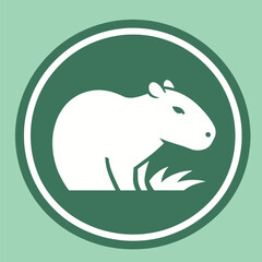 Capybara logo for graphic design, capybara designs for prints and commercial publications, vectorized capybara