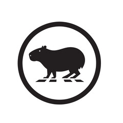 Capybara logo for graphic design, capybara designs for prints and commercial publications, vectorized capybara