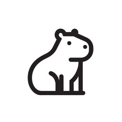 Capybara logo for graphic design, capybara designs for prints and commercial publications, vectorized capybara