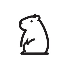 Capybara logo for graphic design, capybara designs for prints and commercial publications, vectorized capybara