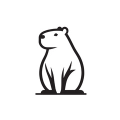 Capybara logo for graphic design, capybara designs for prints and commercial publications, vectorized capybara