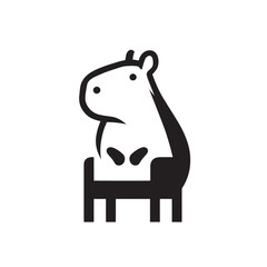 Capybara logo for graphic design, capybara designs for prints and commercial publications, vectorized capybara