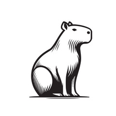 Capybara logo for graphic design, capybara designs for prints and commercial publications, vectorized capybara
