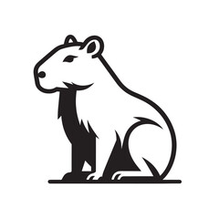 Capybara logo for graphic design, capybara designs for prints and commercial publications, vectorized capybara