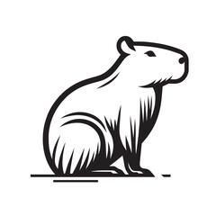 Capybara logo for graphic design, capybara designs for prints and commercial publications, vectorized capybara