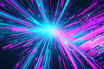 Obraz premium cyberpunk background, futuristic on technology design, data flow, Generative AI