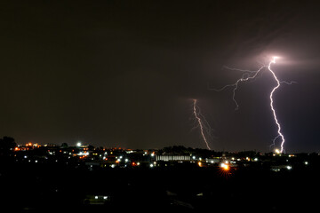Beautiful Lightning bolt strike Over Kempton Park, Stunning and dangerous power energy that exists...