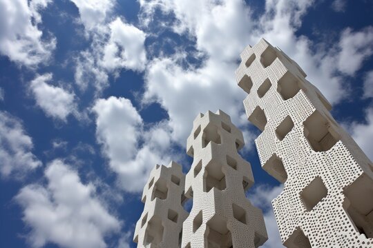 Altocumulus castellanus towers heralding a change in weather