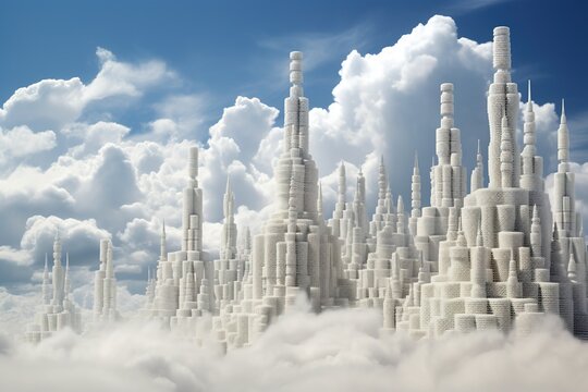 Altocumulus castellanus towers heralding a change in weather