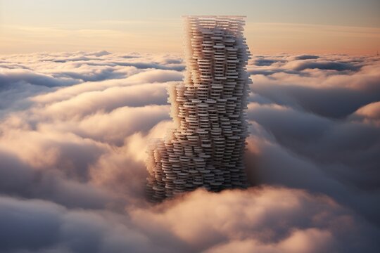 Altocumulus castellanus towers heralding a change in weather