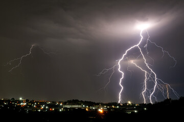 Beautiful Lightning bolt strike Over Kempton Park, Stunning and dangerous power energy that exists...