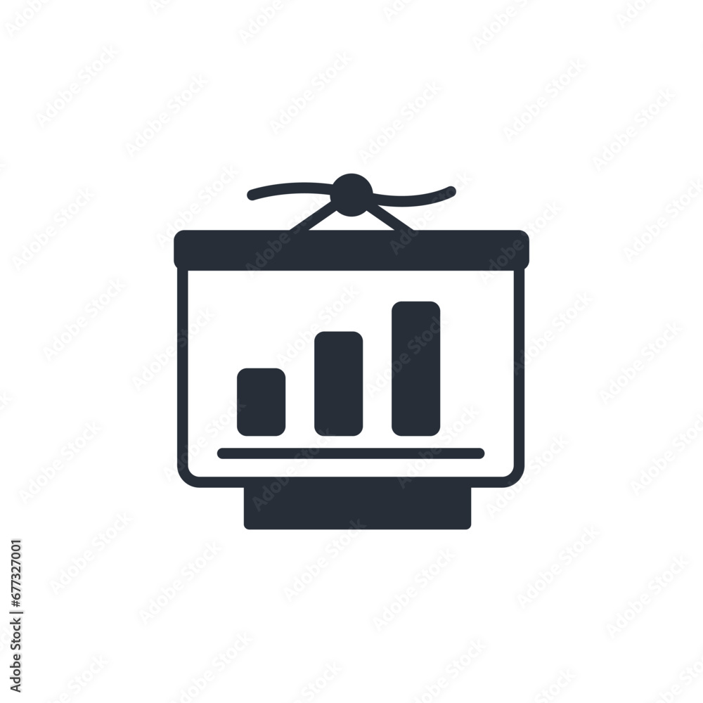 Poster analysis icon. vector.editable stroke.linear style sign for use web design,logo.symbol illustration.