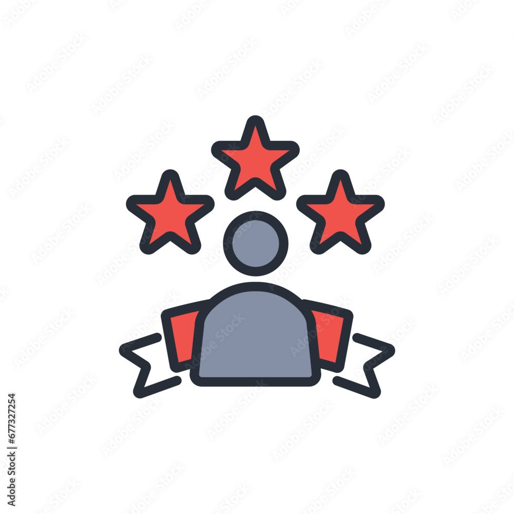 Poster experience icon. vector.editable stroke.linear style sign for use web design,logo.symbol illustratio