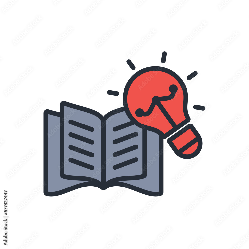 Poster knowledge icon. vector.editable stroke.linear style sign for use web design,logo.symbol illustration