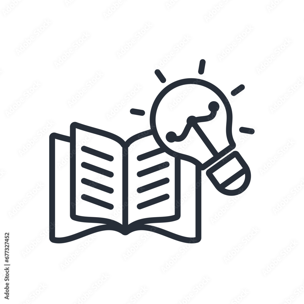 Poster knowledge icon. vector.editable stroke.linear style sign for use web design,logo.symbol illustration