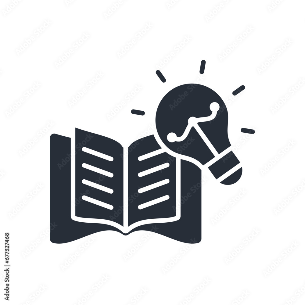 Poster knowledge icon. vector.editable stroke.linear style sign for use web design,logo.symbol illustration