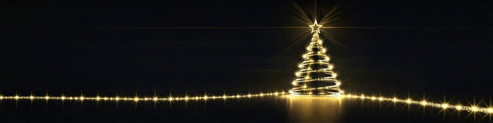 Christmas banner in minimalistic style, place to insert text, background for your design