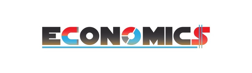 text economy with glass effect