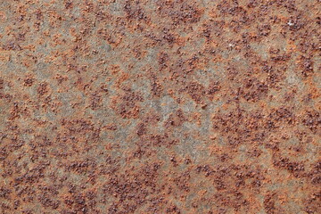 Old rusty sheet of metal close-up shot