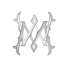 monogram of letters W and M