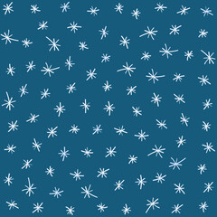 blue snowflakes  seamless pattern background 