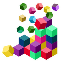 Fototapeta premium abstract colorful cubes