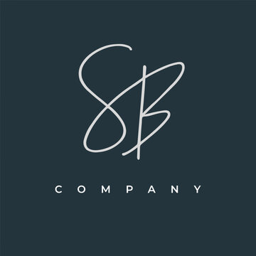 SB letter logo design. business initials brand creative typography. Stock vector illustration