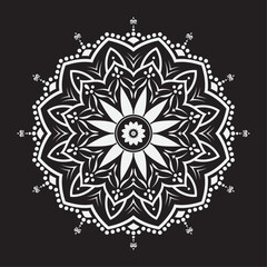 Ornamental Geometric luxury mandala pattern vector design white